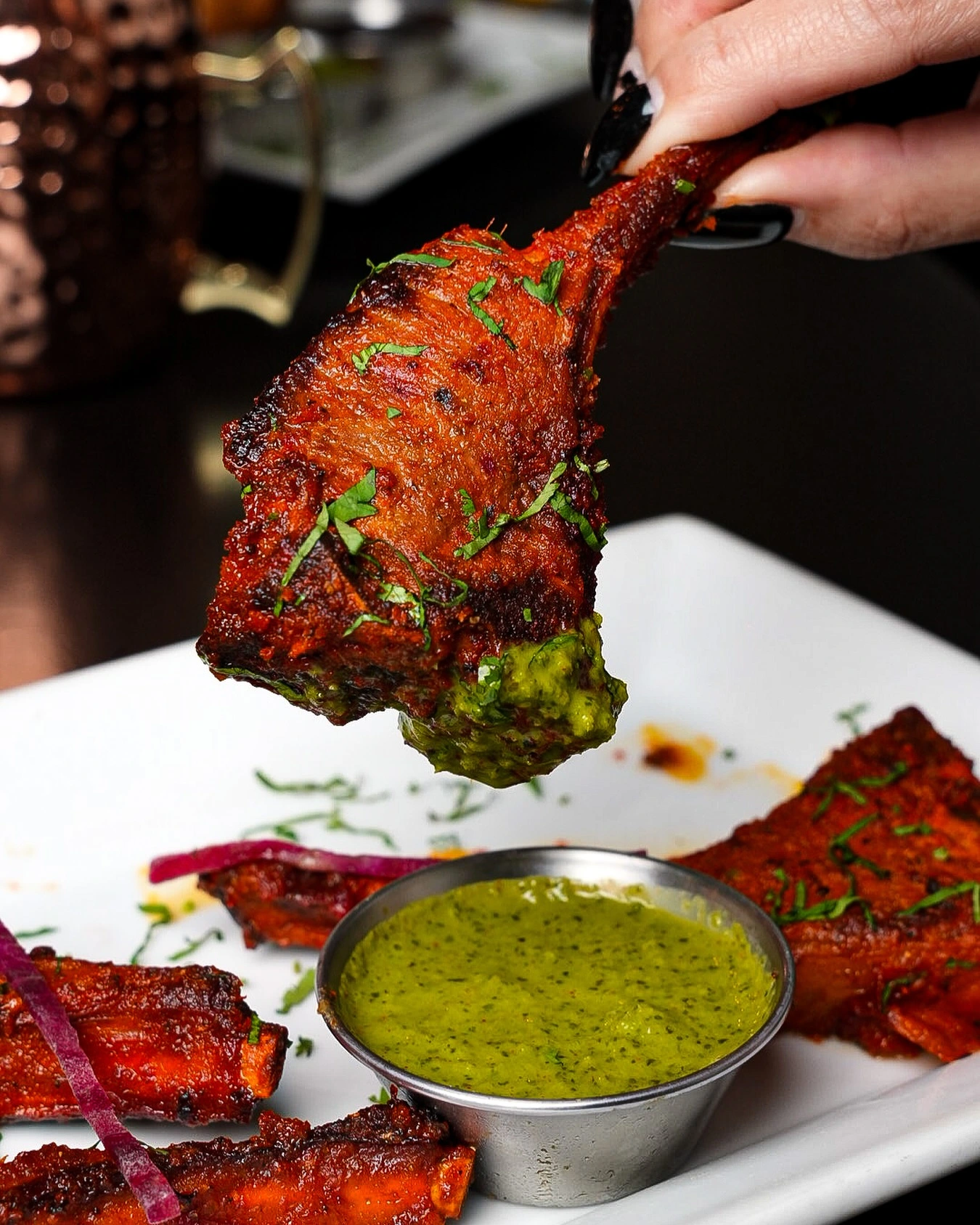 Char Grilled Lamb Chops at BiRA 17 Calgary 17th Ave